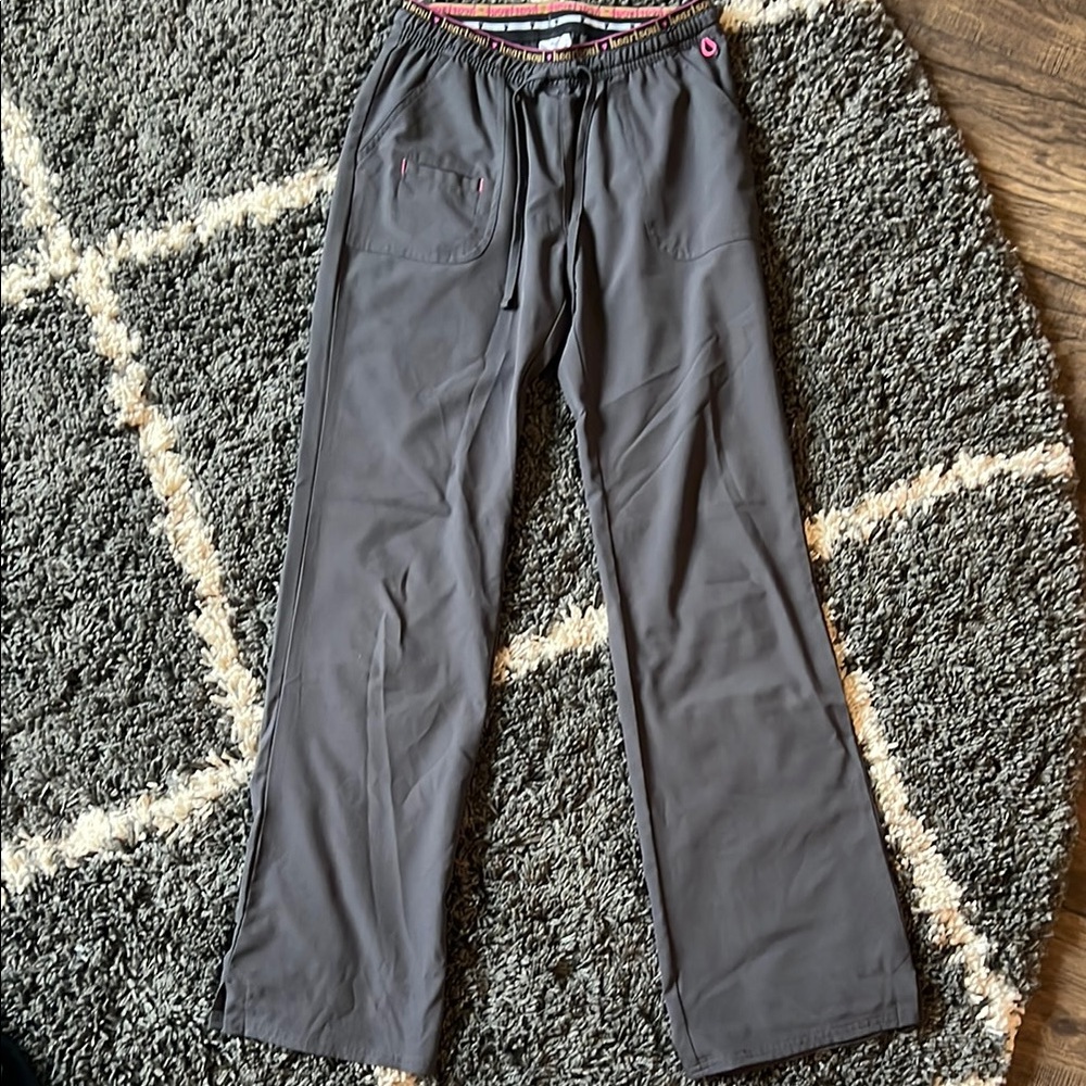 Set of Three Scrub Pants in Black, Teal, and Gray - Picture 2 of 8